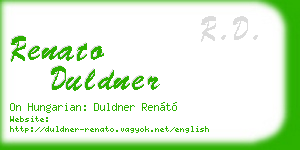 renato duldner business card